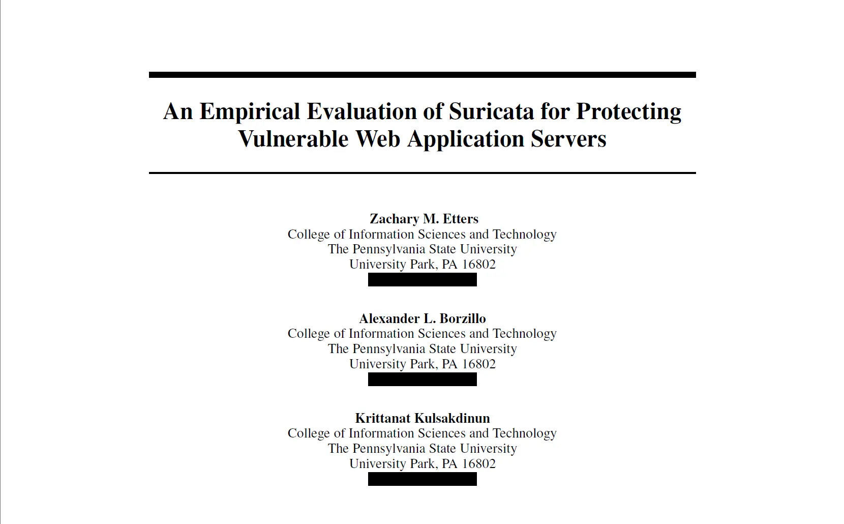 An Empirical Evaluation of Suricata for Protecting Vulnerable Web Application Servers